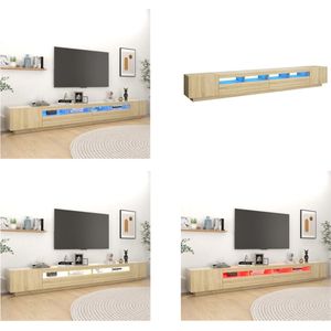 vidaXL Tv-meubel met LED-verlichting 300x35x40 cm sonoma eikenkleurig - Tv-kast - Tv-kasten - Televisiekast - Televisiekasten