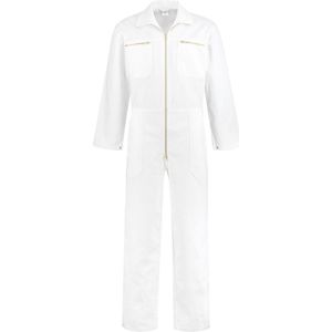 GAEVE Overall 100% katoen met rits wit maat 58
