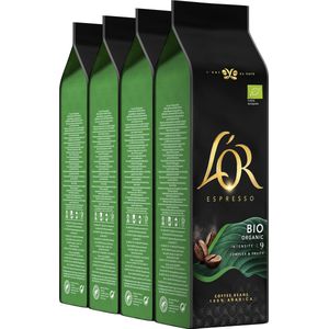 L'OR Espresso Bio Organic Koffiebonen - Intensiteit 9/12 - 4 x 500 gram