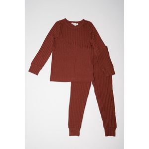 Lomi Essentials - Kinderpyjama - Madder Brown maat 62/68