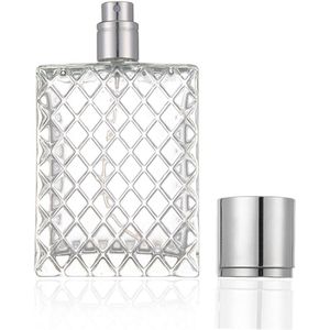 Navulbare Parfumverstuiver - Zilver - 100ml - Fijne Nevel - Glazen Fles