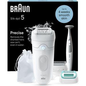 Braun Silk·épil 5 - Epilator Voor Eenvoudige Ontharing - Langdurig Gladde Huid - 5-251 - Wit/grijs