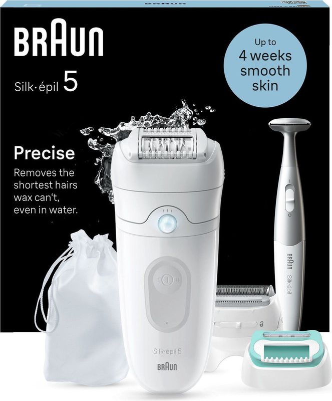 Braun Silk·épil 5 - Epilator Voor Eenvoudige Ontharing - Langdurig Gladde Huid - 5-251 - Wit/grijs