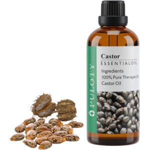 Puloty - Castor Olie 100ml - 100% Biologisch & Puur - Castor Olie Koudgeperst - Wonderolie - Als Haarolie & Huidolie en Wimperserum