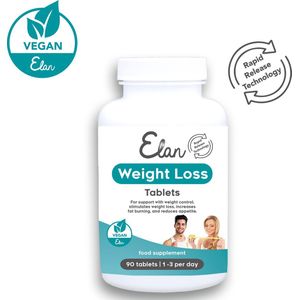 Elan Weight Loss tabletten - Ondersteuning bij gewichtsbeheersing - Stimulatie van gewichtsverlies - Verhoging van de vetverbranding - Vermindering van de eetlust - 90 tabletten