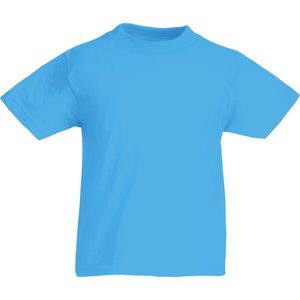 Fruit of the Loom T-shirt Kinderen maat 104 (3-4) 100% Katoen 5 stuks (Blauw)
