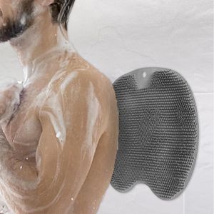 Voetborstel - Voetborstel douche - Antislip siliconen massagemat - Voetreiniging Massagemat - met antislip zuignappen - Rug- en voetenscrubber - Badmassagemat - Ophangbaar - Grijs