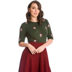 Dancing Days - HOLLY CAT Kersttrui - S - Groen