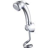 Douchekop, hogedruk-handdoucheset met ontspanner, 1/2 inch schroefdraad, chroom, voor T4, T5, T6, campers, caravans, badkuipen, boten, toiletten, camping, met start-/stopknop