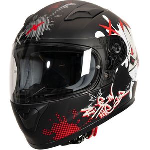 Motor Integraal Integraalhelm ORION DARKO Zwart/Wit/Rood YM van MOTOBLOUZ