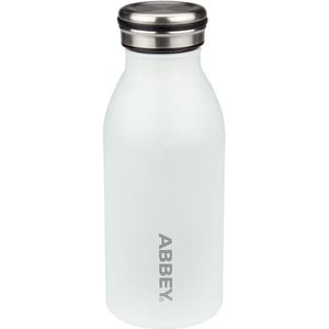 Abbey Drinkfles Dubbelwandig - Victoria - 0.35 L - Wit/Zilver - 0,35 L