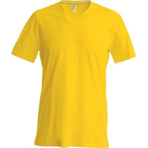 Kariban Heren Korte Mouw V Hals Slim Fit T-Shirt (Geel)