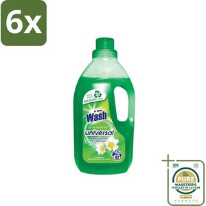 At Home - Wash - Wasmiddel - Alle Was - Frisse Geur - 42 Wasbeurten - Voordeelverpakking - 6 stuks - Vlekkenverwijderaar - Frisse geur