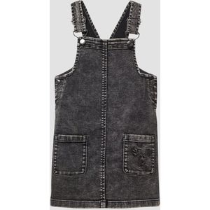 Jurk - Denim Pinafore - Met Borduursel - Verstelbare Bandjes