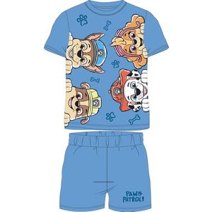 Paw Patrol shortama/pyjama vriendjes gleurend katoen blauw maat 128