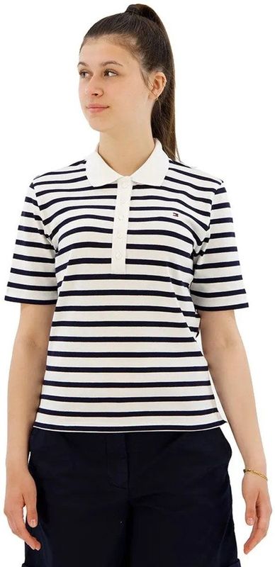 Tommy Hilfiger - Gestreept Poloshirt - Katoen - Blauw