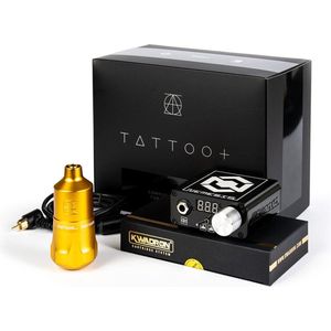 Complete Tattoo Machine Set Equaliser Astral Gold 4.0 + Nemesis Power Supply | Premium Professionele Tattoo Machine | Draadloze Tatoeage Pen | Wireless | PMU Gun | Zelf Tatoeëren Kit | Cartridges | Naalden | Beginner & Gevorderden Set 1RL | 3RL |