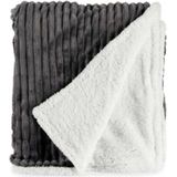 Deken Donker grijs Corduroy (150 x 200 cm)