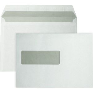 DULA EA5 Enveloppen - Venster links -156 x 220 mm - 50 stuks - Wit - Zelfklevend met plakstrip - 80 gram