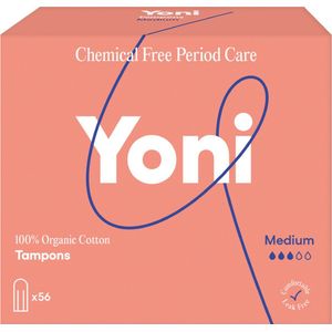 Yoni Tampons - Medium - Biologisch Katoenen - 56 stuks