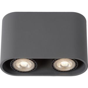 Lucide BENTOOLED - Plafondspot - LED Dimb. - GU10 - 2x5W 3000K - Grijs