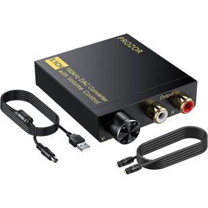 NÖRDIC 5.1CH Digitale Naar Analoge DAC - Coaxiaal/Toslink Naar RCA - 192kHz Converter - Ondersteunt DTS & Dolby AC3
