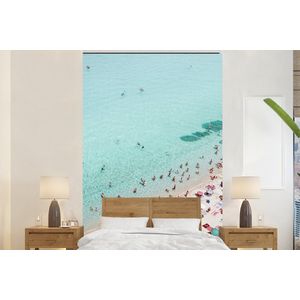 Zee - Strand - Parasols - Blauw - Zomer - Behangpapier
