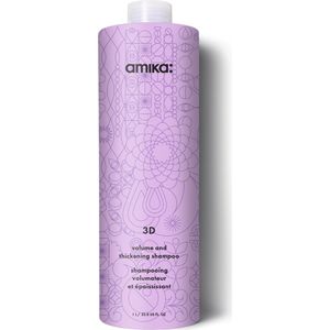 Amika 3D Volumizing And Thickening Shampoo 1000ml - Normale shampoo vrouwen - Voor Alle haartypes