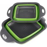 2x stuks benson keuken vergiet/zeef set 2-delig kunststof