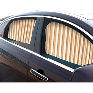 zonneschermen voor zijruiten voor in de auto (2 stuks), magnetisch autogordijn om UV-stralen te blokkeren en voor privacy, goud