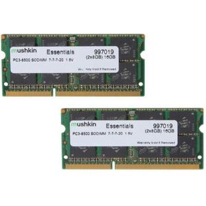 Mushkin - Essentials - RAM Geheugen - 16 GB - 1066 MHz - SO-DIMM