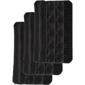 Elastische beha-verlengers - comfortabel - bandverlengingsbeha voor zwangerschap - 3 stuks - zwart