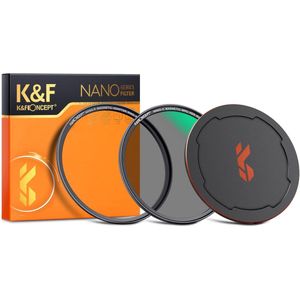 K&F Concept - Magnetisch ND8 Lensfilter met Adapterring en Lensdop - 49mm Diameter - Optisch Glas ND Filter voor DSLR Camera's - 3 Stops Verduistering