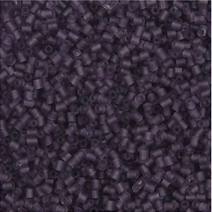 Rocailles 2-cut, d 1,7 mm, afm 15/0 , gatgrootte 0,5 mm, frosted lila, 25 gr/ 1 doos