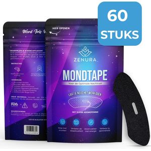 Zenura Mondtape - Anti Snurk - Mond tape - 60 Stuks - Beter slapen door neusademhaling - Slaapkwaliteit Verbeteren - Mouth Tape