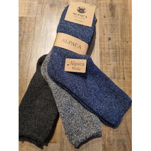 5 Paar - Alpaca Wollen Sokken - Maat 44-47 - Wintersokken - Wandelsokken - Thermosokken - Huissokken