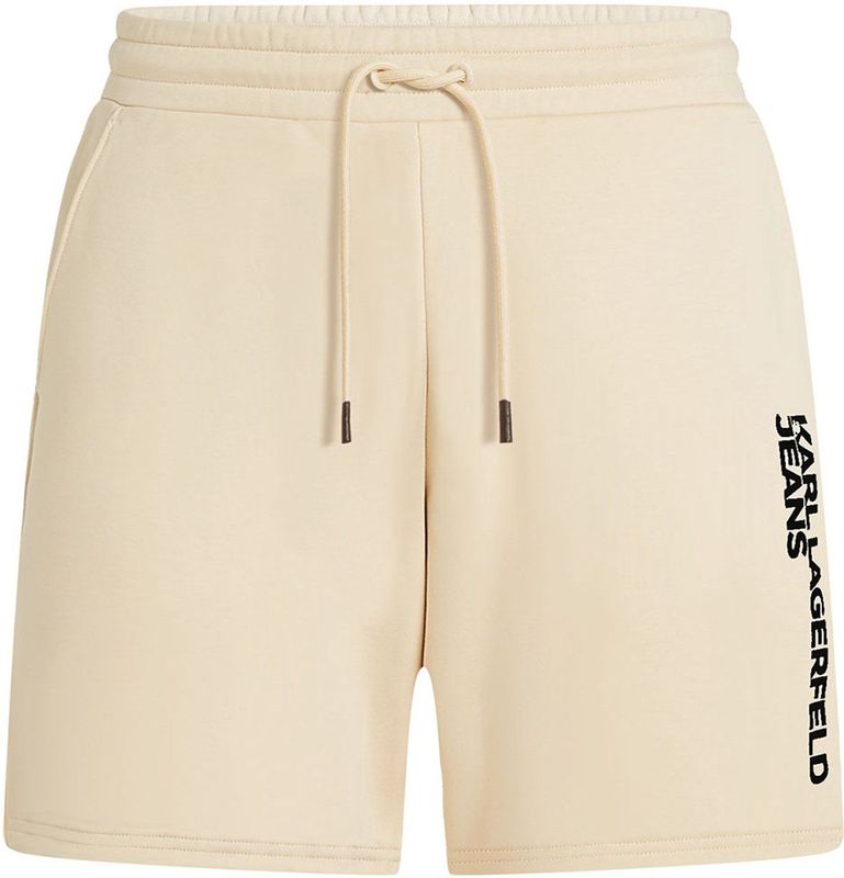 Karl Lagerfeld Jeans Tekst Logo Sweatshort, Men, Bruin, Shorts, Wood Ash, XS