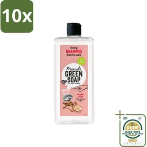 10 x Marcel's Green Soap - Shampoo - Argan & Oudh - Versterkt & verzorgt - 300 ml - Grootverpakking - Shampoo Argan & Oudh - Natuurlijke Haarverzorging - Vegan Shampoo - Haar Versterken - Droog Haar Verzorgen