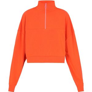 myMo - Sweatshirt - Trendy - Met Hoge Opstaande Kraag - Halve Ritssluiting