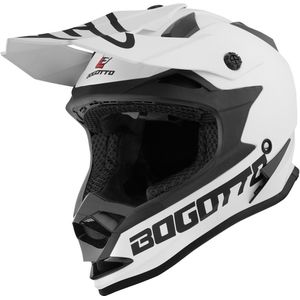 Bogotto - V321 Solid Mat Wit - Crosshelm