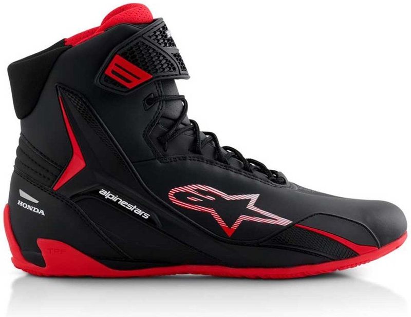 Alpinestars - Honda Faster-4 - Motorfiets Schoenen - Zwart - Leer