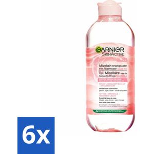 6 x Garnier - SkinActive - Micellair Reinigingswater - Rozenwater - Stralende Huid - 400 ml - Micellair Water - Reinigingswater - Rozenwater - Stralende Huid - Gevoelige Huid