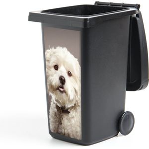 Container sticker Maltezer honden portret - 44x98 cm - Kliko sticker