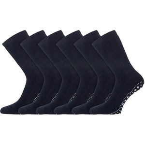 Huissokken | ABS Antislip zool | Merk: Basset | Kleur: Marine blauw | Maat: 35 t/m 50 | 6 Paar