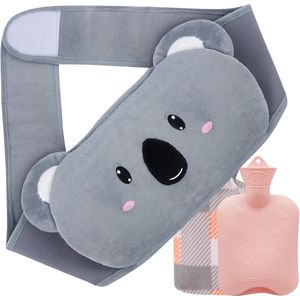 Warmwaterkruik - 3-in-1 waterbuisriem met riem, 1 l rubberen waterbuis, 122 cm, langdurig draagbaar