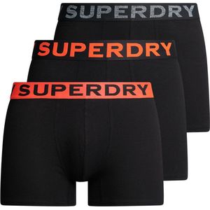 Superdry BOXER TRIPLE PACK Heren Onderbroek - Zwart/Oranje - Maat L