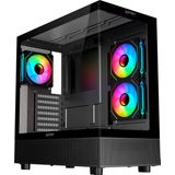 Abysm - Sava H400 - PC Behuizing - Zwart - Gehard Glas