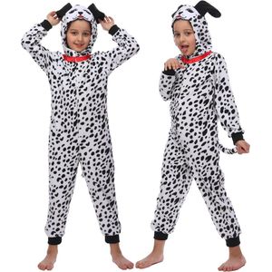 Dieren Onesie Kostuum voor Kinderen | Tijger, Aap, Zwarte Kat, Leeuw, Dalmatiër | Verkleedkleding voor Jongens en Meisjes 4-14 Jaar