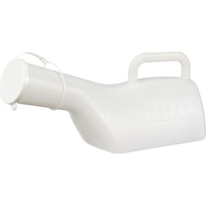 Urinaal Mannen - Plasfles Vrouw - Met Deksel