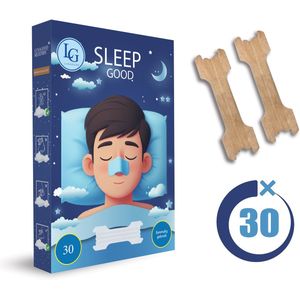 LunaGood® Neusstrips - Neuspleisters - Anti snurk - Anti snurk neusspreider - 30 stuks - Neusstrips voor sporten - Neusstrips voor slapen